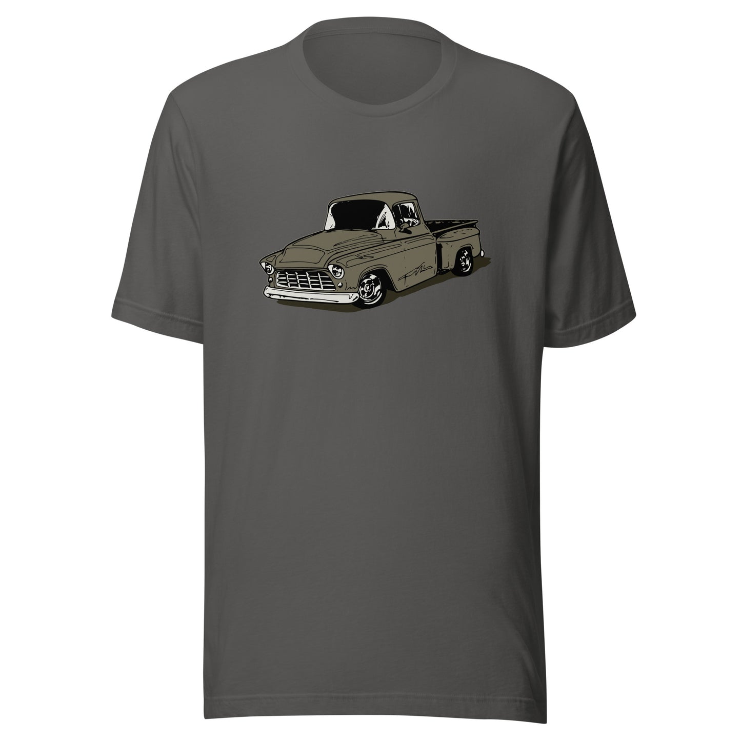 Classic truck shirt featuring gray 55 Chevy pickup - Unisex T-shirt with classic truck