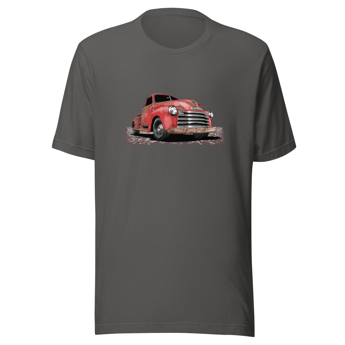 Classic Truck Shirt featuring rusty red 50 Chevy truck - Vintage 1950 Chevrolet rat rod pickup