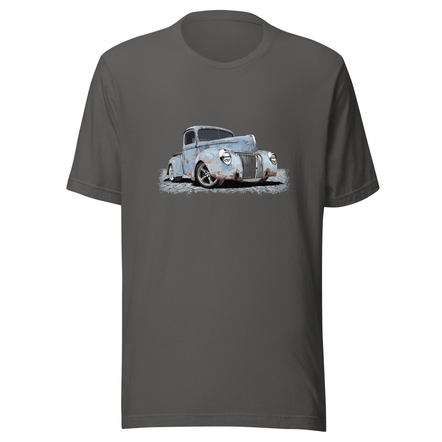 Classic Truck Shirt featuring rusty blue 40 Ford truck - Vintage 1940 Ford rat rod pickup