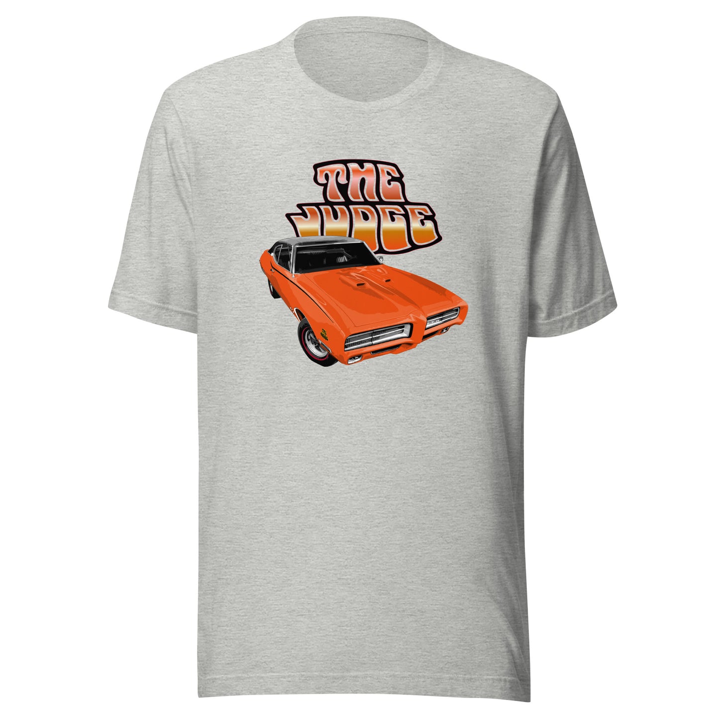 Classic car shirt featuring orange 69 Pontiac GTO Judge - Unisex T-shirt - 1969 muscle car