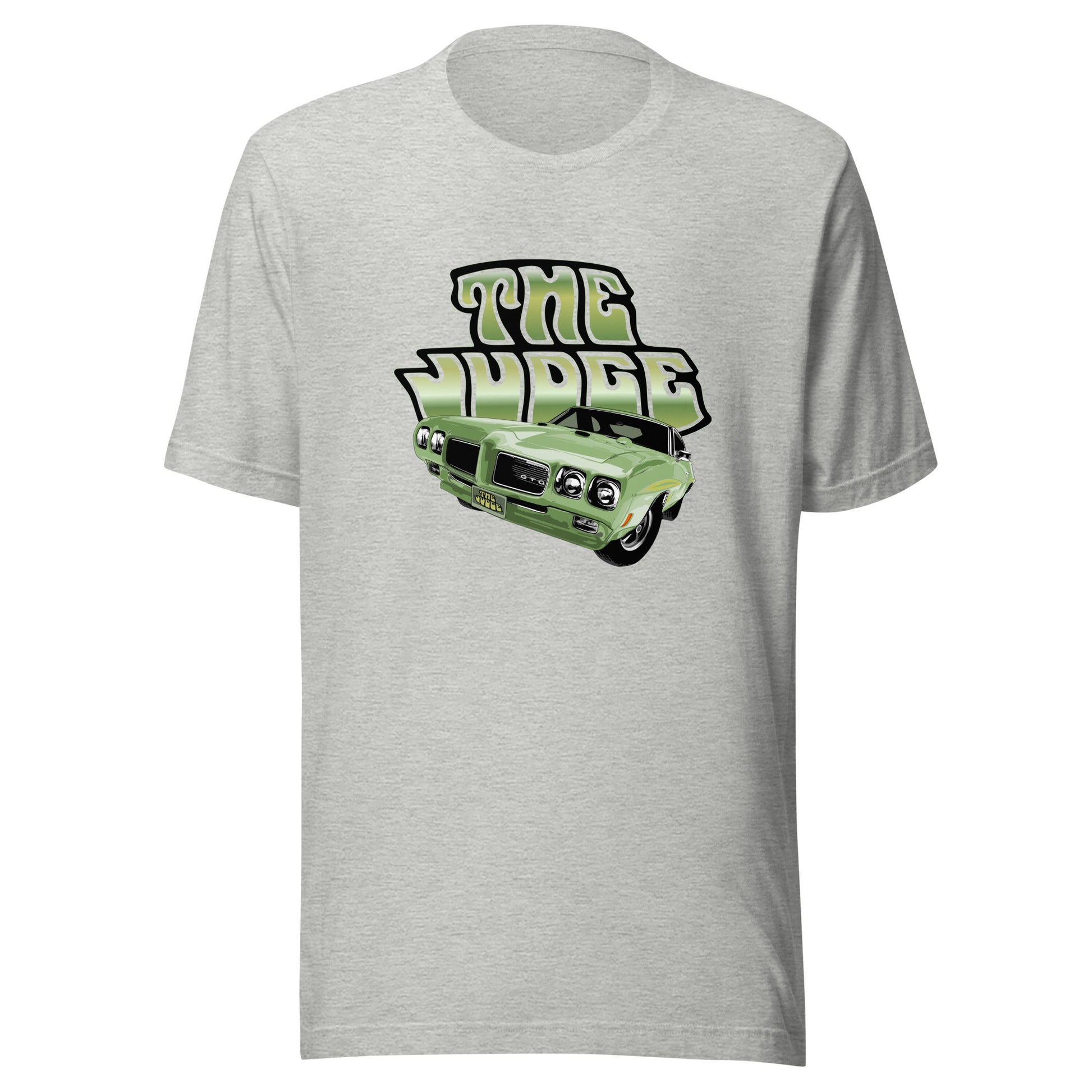 Classic car shirt featuring green 1970 Pontiac GTO Judge - Unisex T-shirt