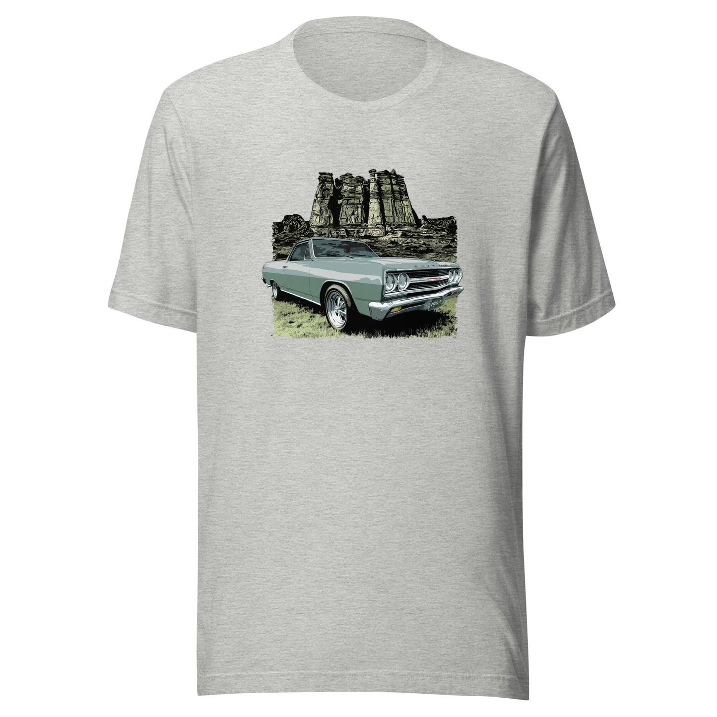 Classic car shirt featuring 65 El Camino - Unisex T-shirt - Mosport Green 1965 Chevy truck