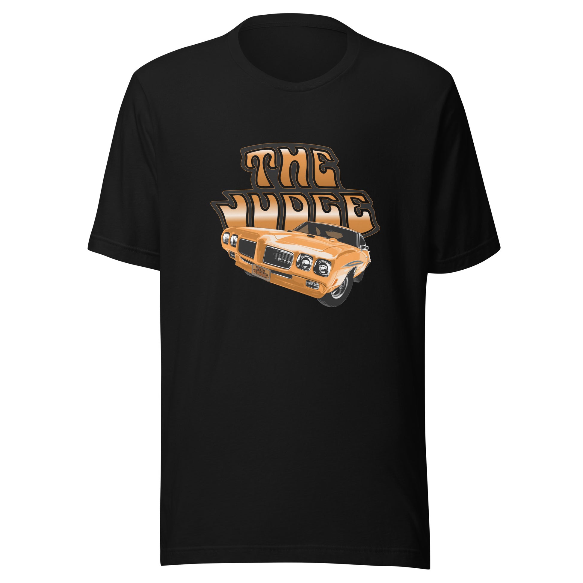 Classic car shirt featuring orange 70 Pontiac GTO Judge - Unisex T-shirt - 1970 muscle car