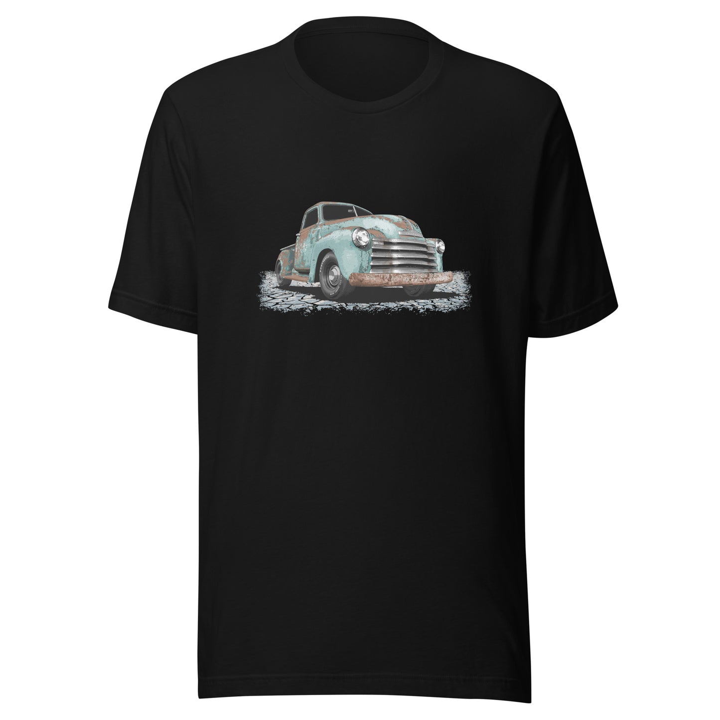 Classic Truck Shirt featuring rusty green 50 Chevy truck - Vintage 1950 Chevrolet rat rod pickup