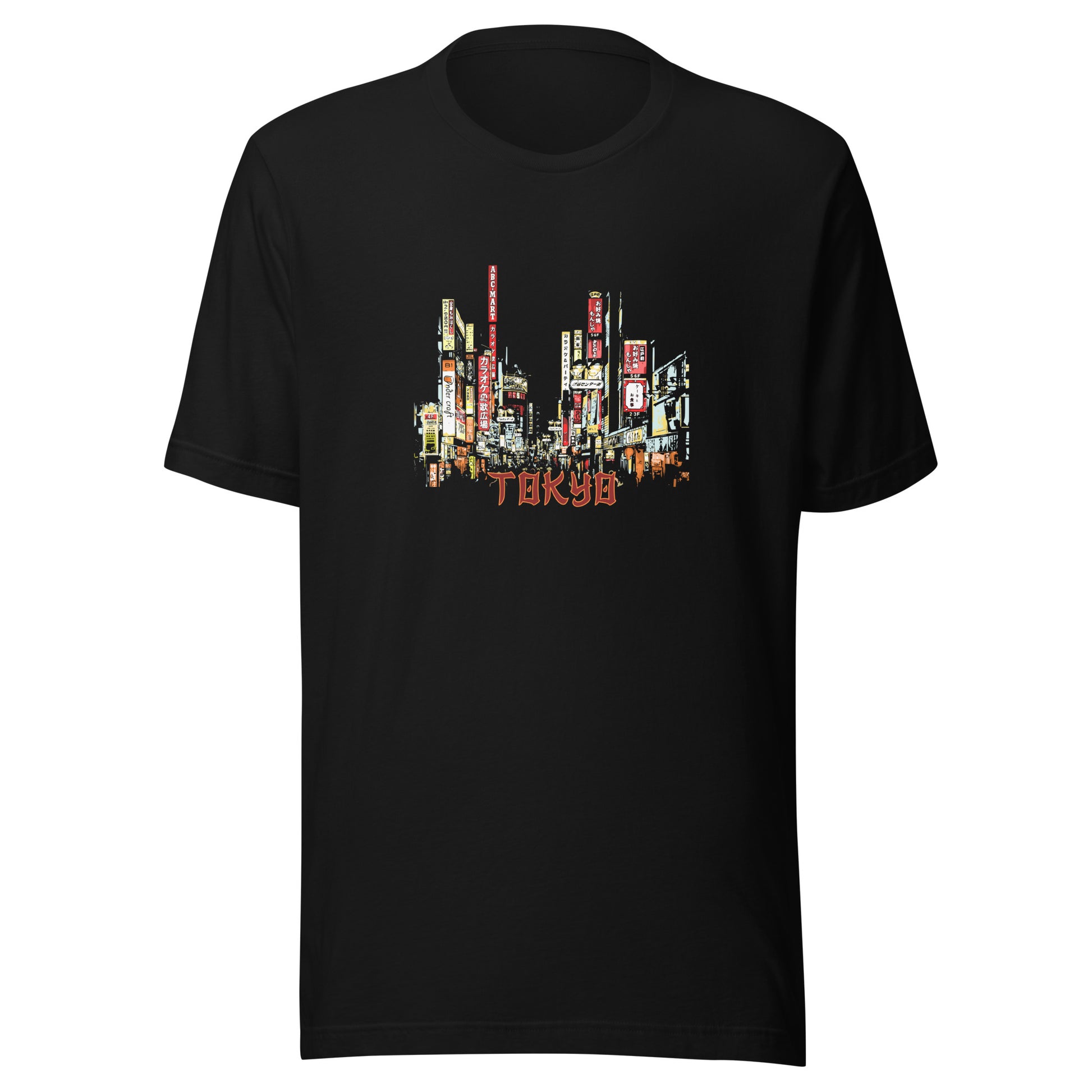 Tokyo at Night Unisex Jersey Tee - Shibuya City, Tokyo, Japan in Night Scene