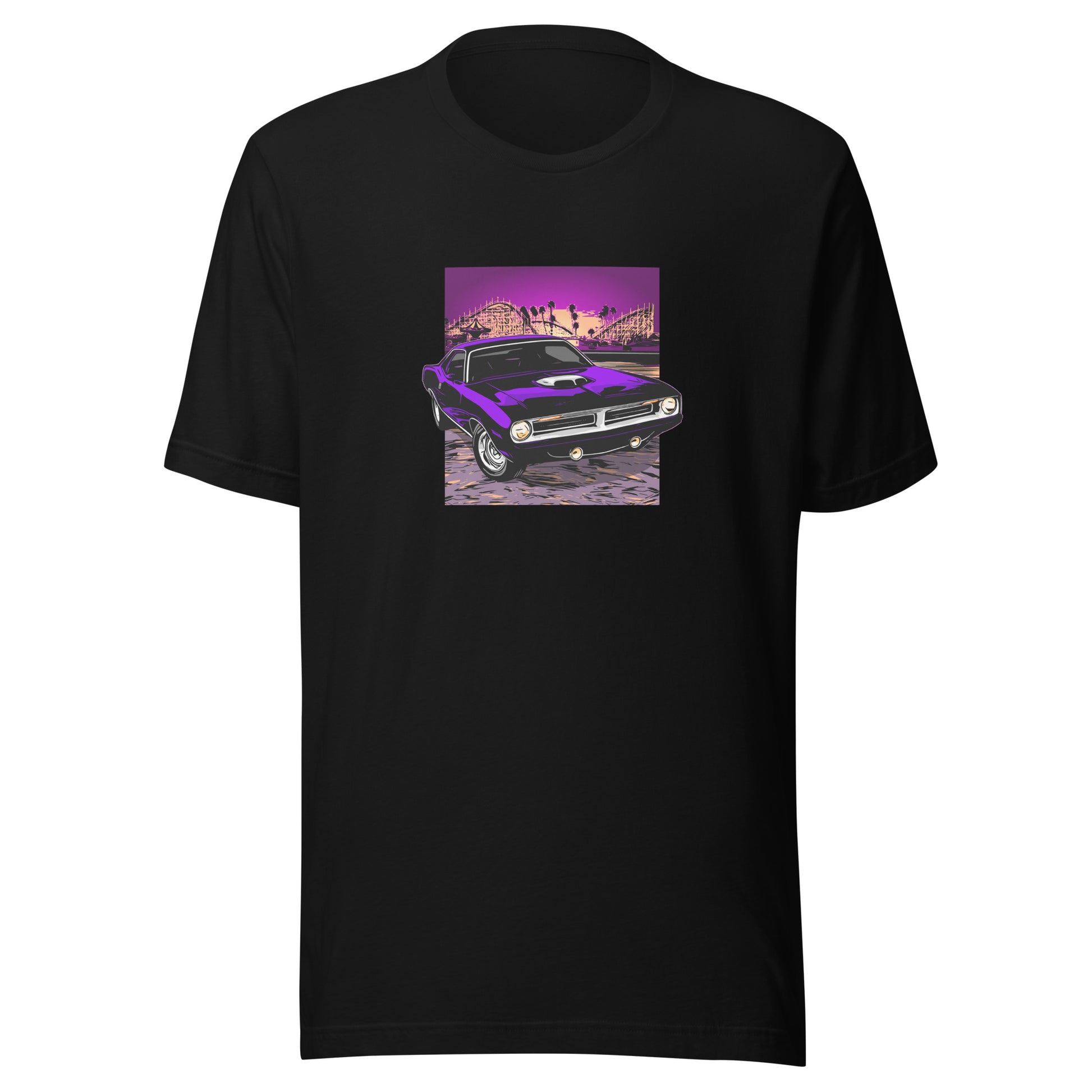 Classic Car Shirt featuring Purple 70 Barracuda - Unisex Jersey Tee with 1970 Plymouth Barracuda