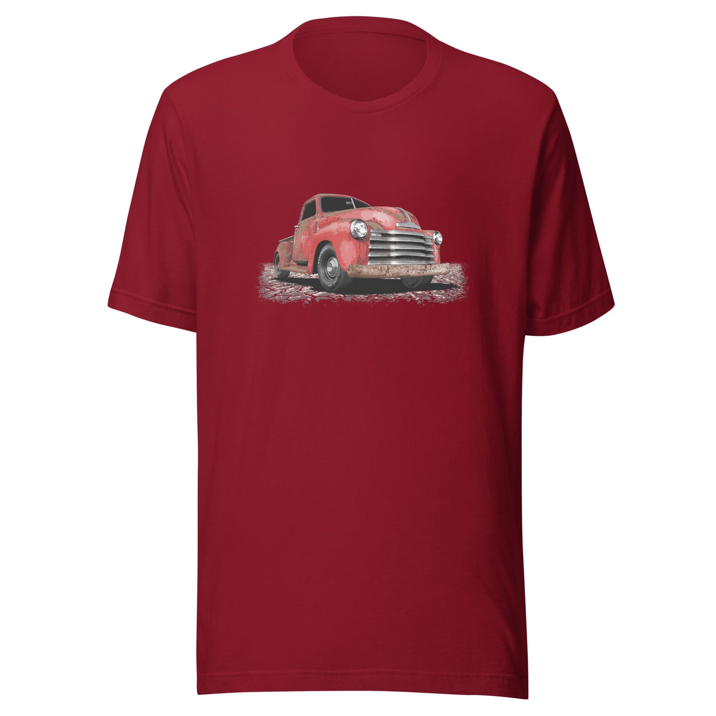 Classic Truck Shirt featuring rusty red 50 Chevy truck - Vintage 1950 Chevrolet rat rod pickup