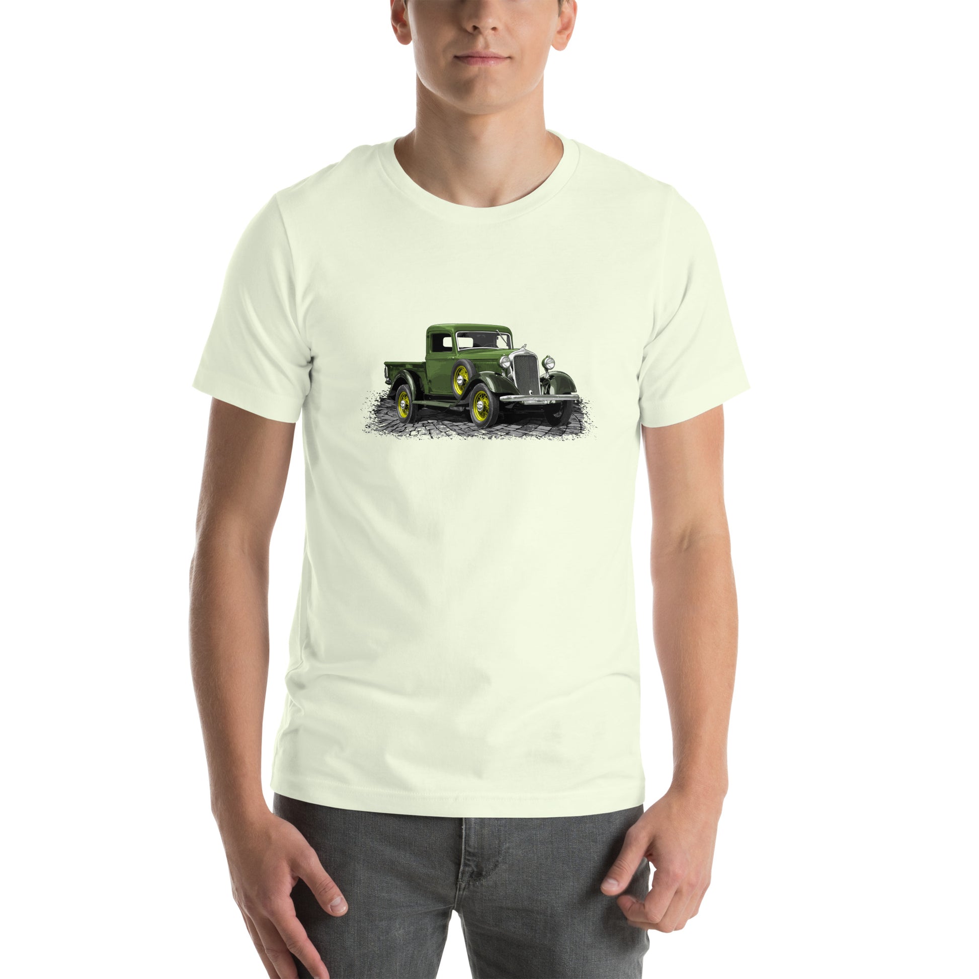 Classic Truck Tee featuring a Green 34 Dodge KC Pickup Truck