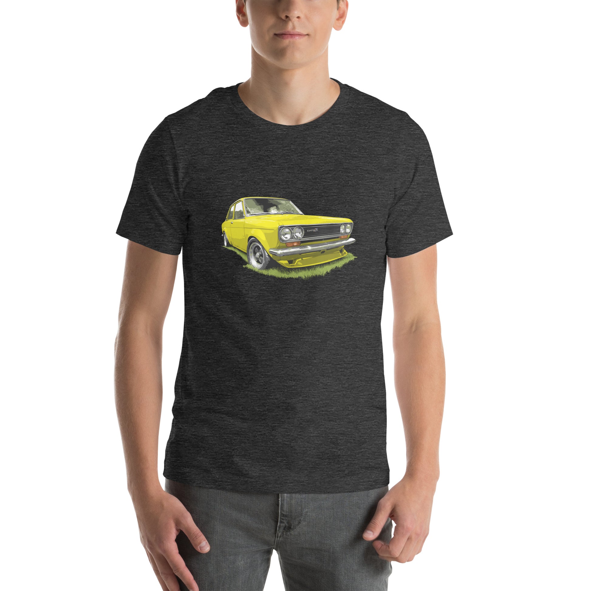 Classic Car shirt featuring a Yellow 71 Datsun 510 / 1600
