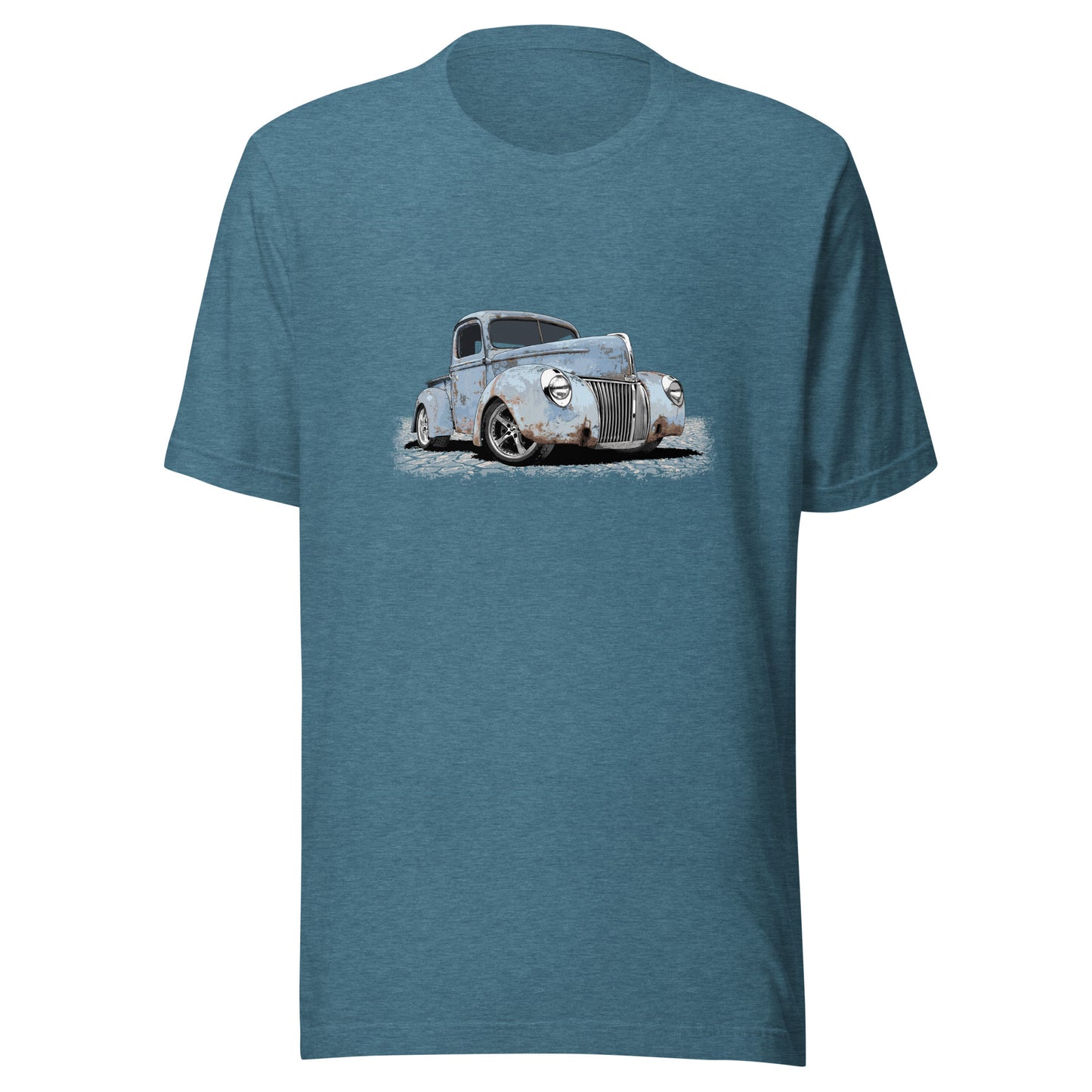 Classic Truck Shirt featuring rusty blue 40 Ford truck - Vintage 1940 Ford rat rod pickup