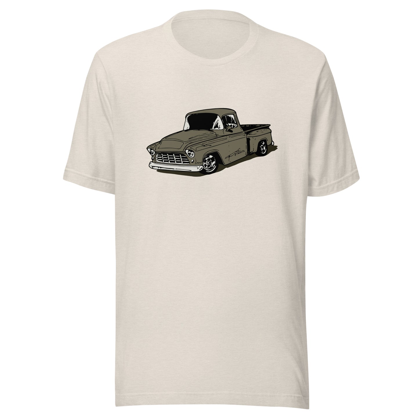 Classic truck shirt featuring gray 55 Chevy pickup - Unisex T-shirt with classic truck