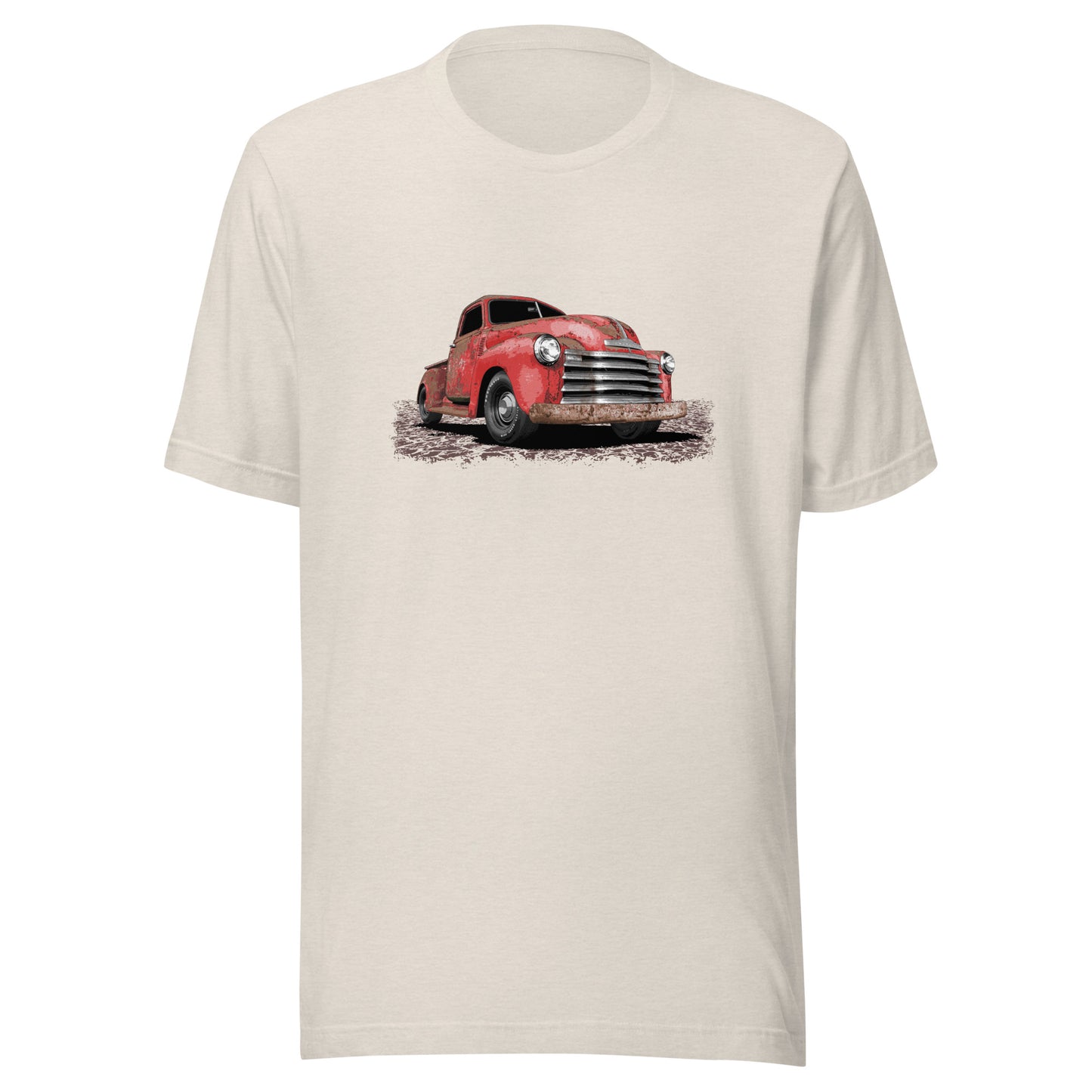 Classic Truck Shirt featuring rusty red 50 Chevy truck - Vintage 1950 Chevrolet rat rod pickup