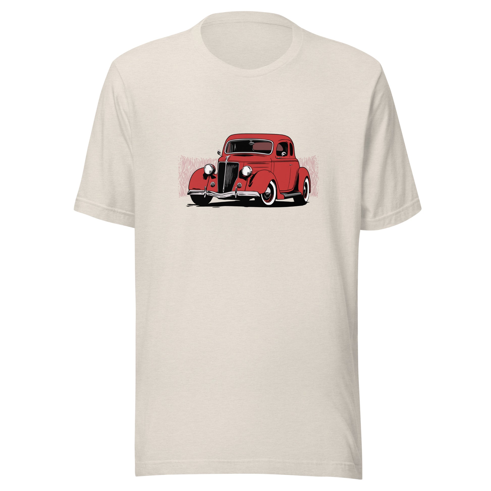 Classic Car Shirt featuring 1936 Ford Coupe, Unisex Jersey Tee 36 Red Ford 5 Window Hot Rod