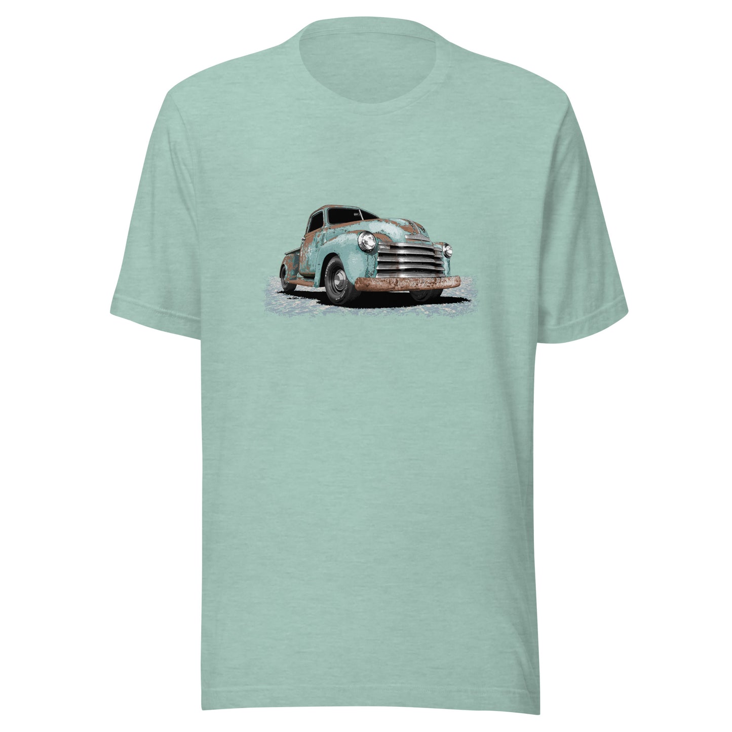 Classic Truck Shirt featuring rusty green 50 Chevy truck - Vintage 1950 Chevrolet rat rod pickup