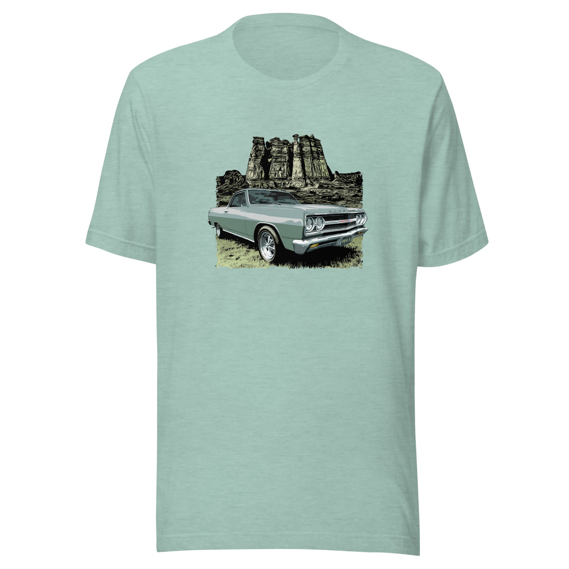 Classic car shirt featuring 65 El Camino - Unisex T-shirt - Mosport Green 1965 Chevy truck