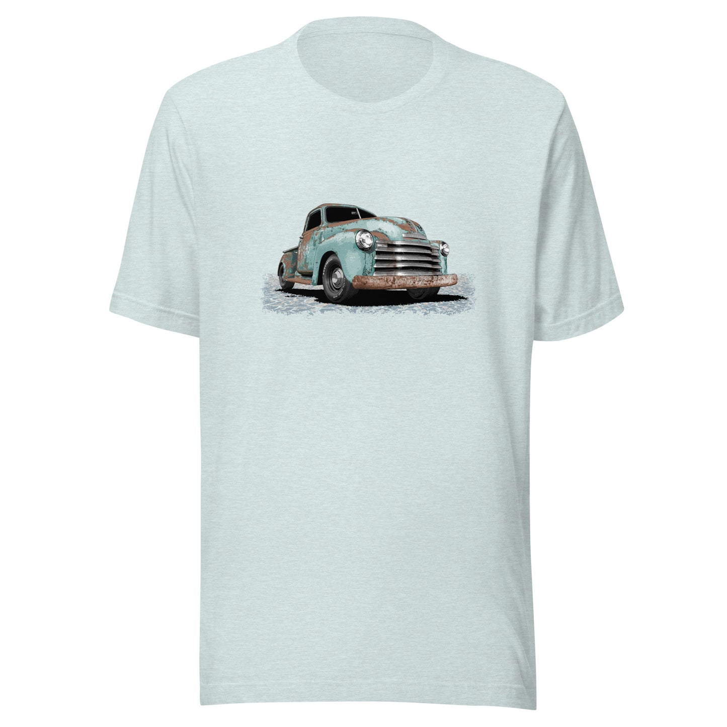 Classic Truck Shirt featuring rusty green 50 Chevy truck - Vintage 1950 Chevrolet rat rod pickup