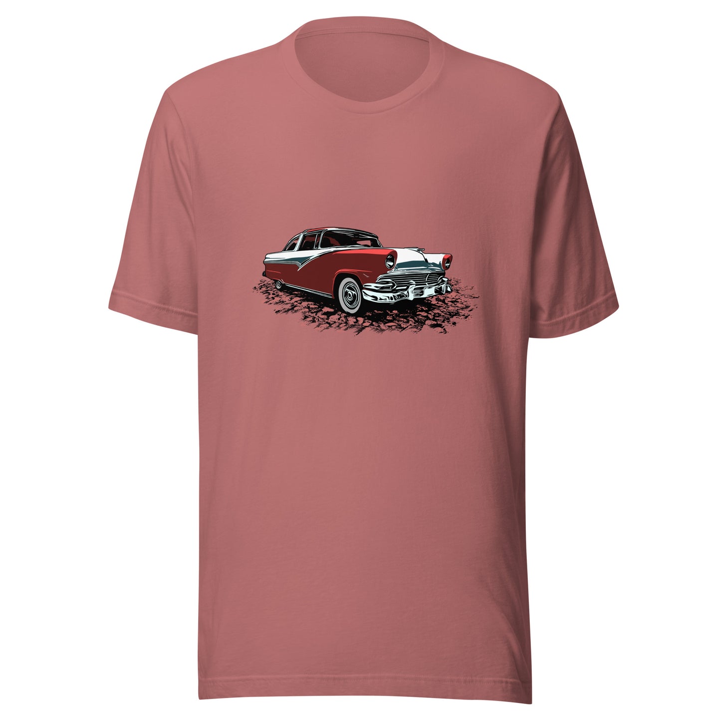 Classic car shirt featuring a 56 Ford Crown Victoria, original design 1956 red and white Crown Vic