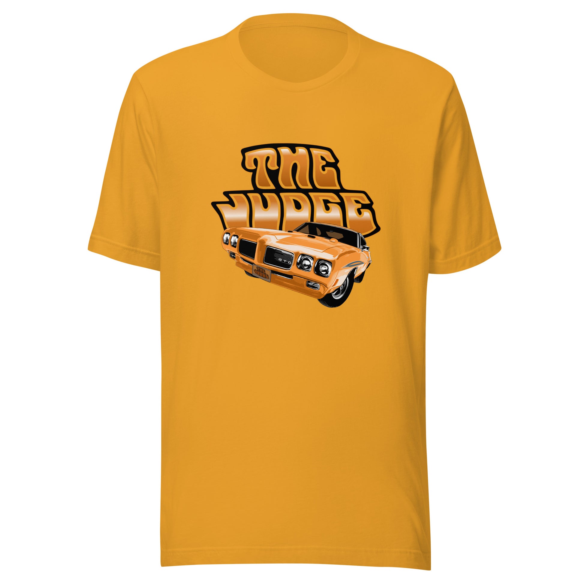 Classic car shirt featuring orange 70 Pontiac GTO Judge - Unisex T-shirt - 1970 muscle car