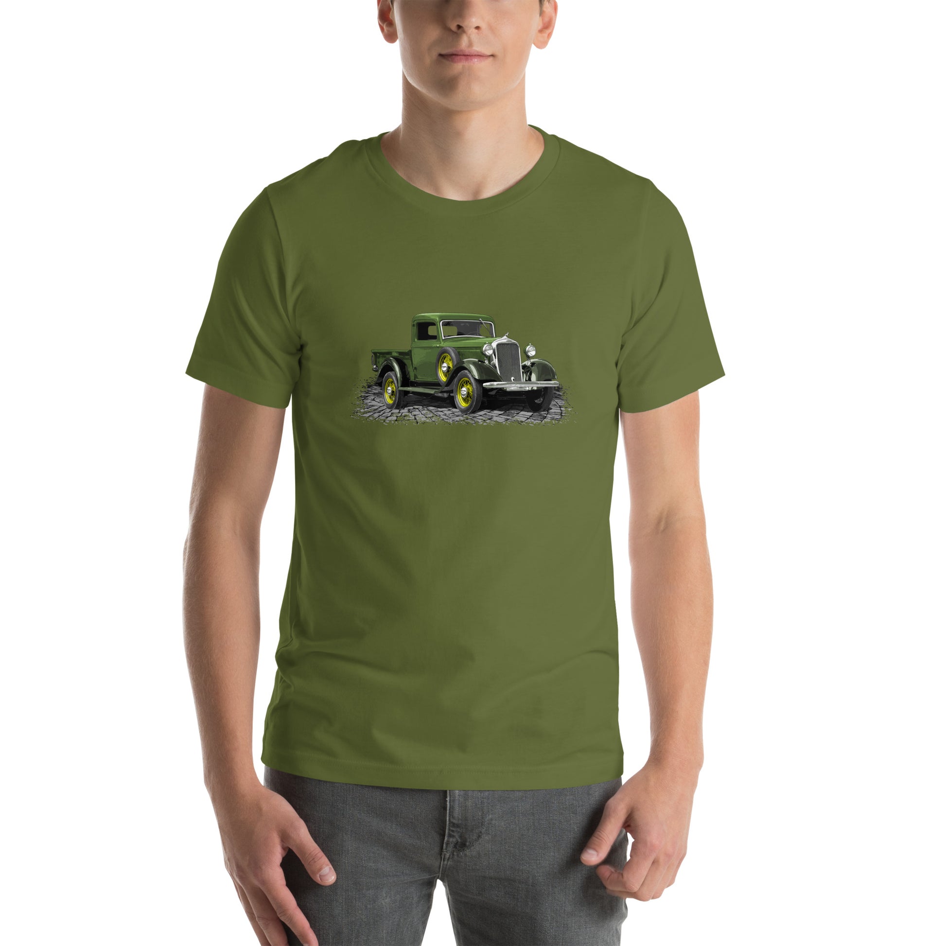 Classic Truck Tee featuring a Green 34 Dodge KC Pickup Truck