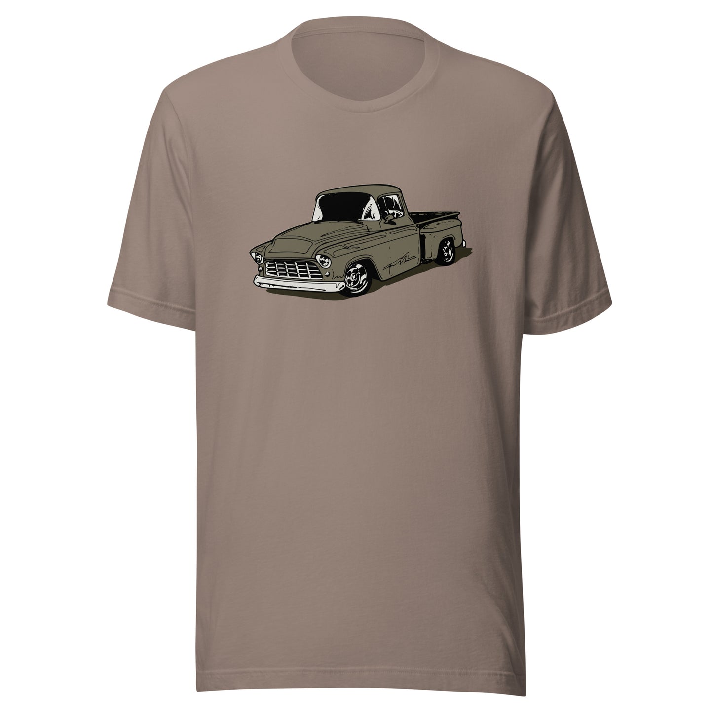 Classic truck shirt featuring gray 55 Chevy pickup - Unisex T-shirt with classic truck