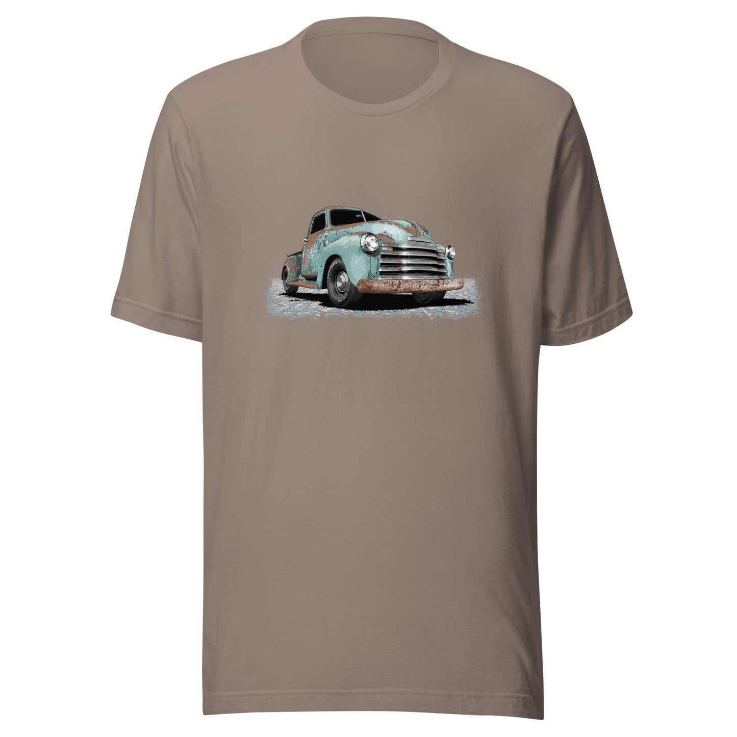 Classic Truck Shirt featuring rusty green 50 Chevy truck - Vintage 1950 Chevrolet rat rod pickup