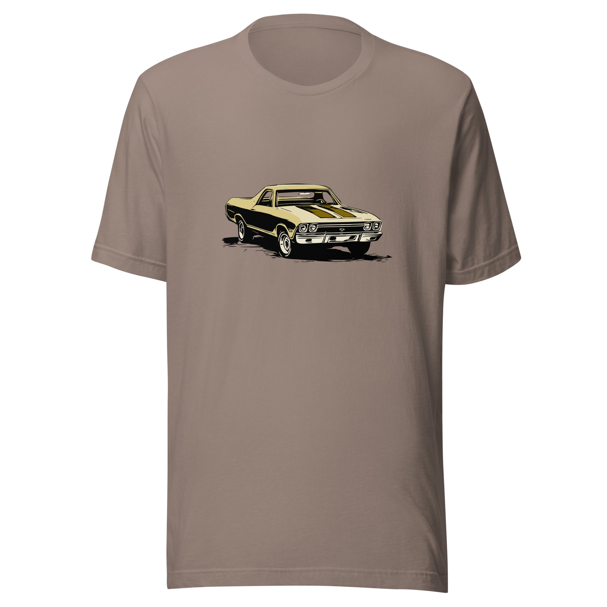 Classic car shirt featuring yellow 68 El Camino - Unisex Jersey Tee - 1968 Chevy truck