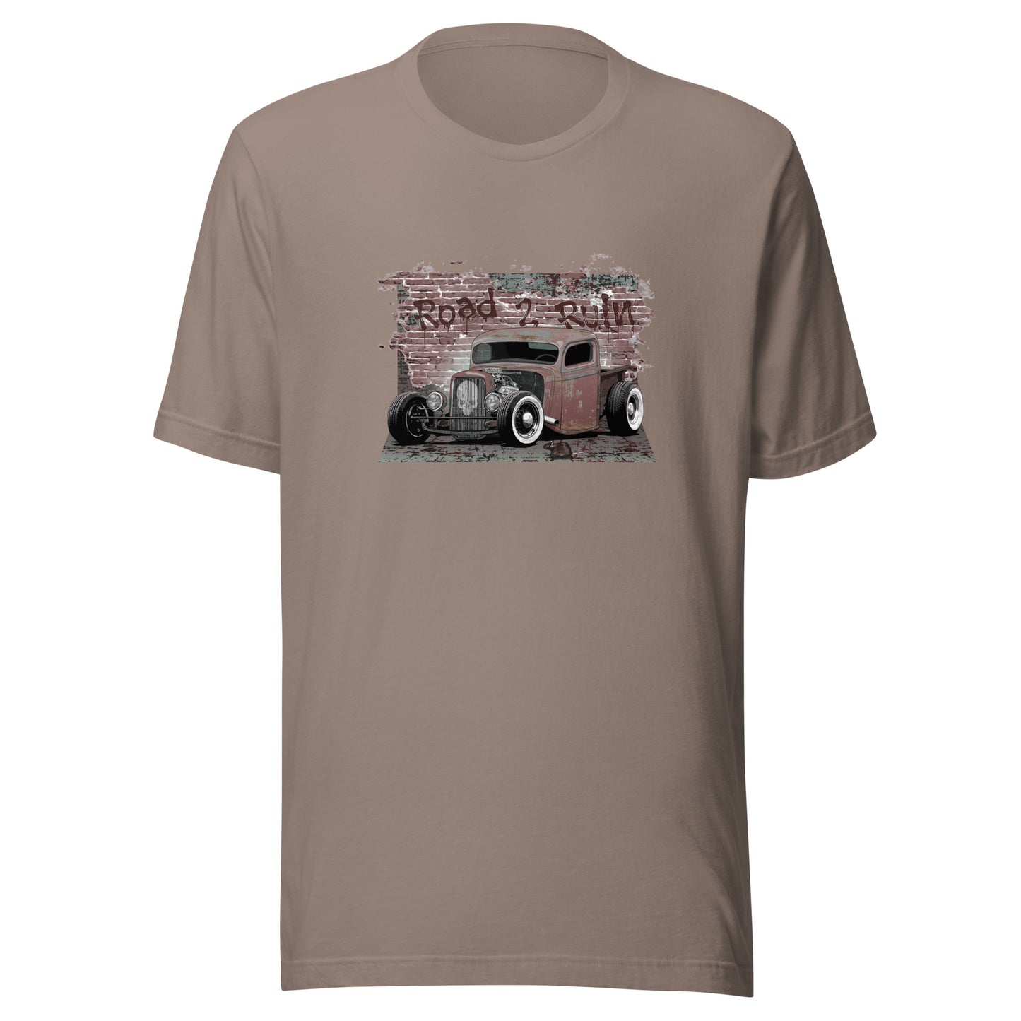 Rat Rod T-Shirt featuring Rusty Classic Truck with skull emblem