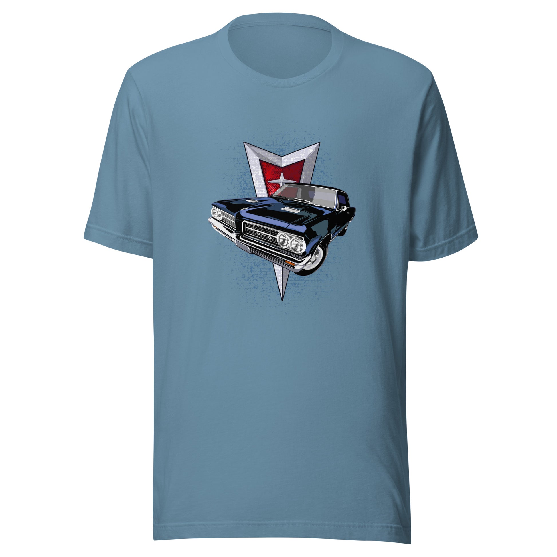 Classic car shirt featuring blue 64 Pontiac GTO - Unisex T-shirt - 1964 muscle car