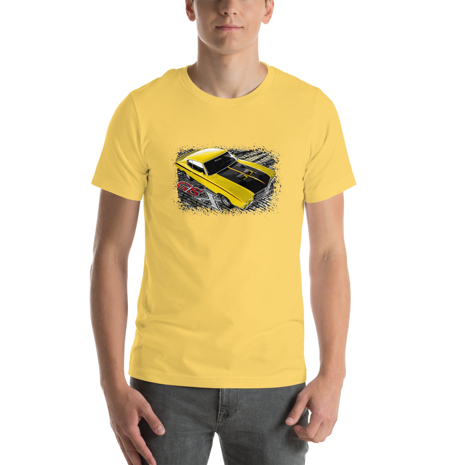 Muscle Car Shirt featuring a Yellow 1970 Buick GSX, 70's Muscle!