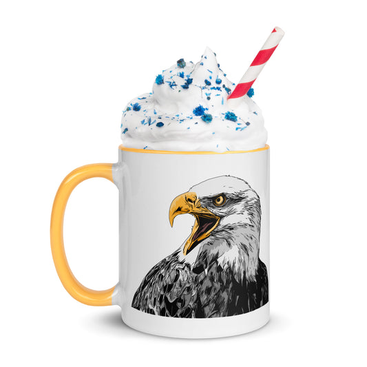 Bald Eagle Mug - Eagle image with matching color inside and on handle