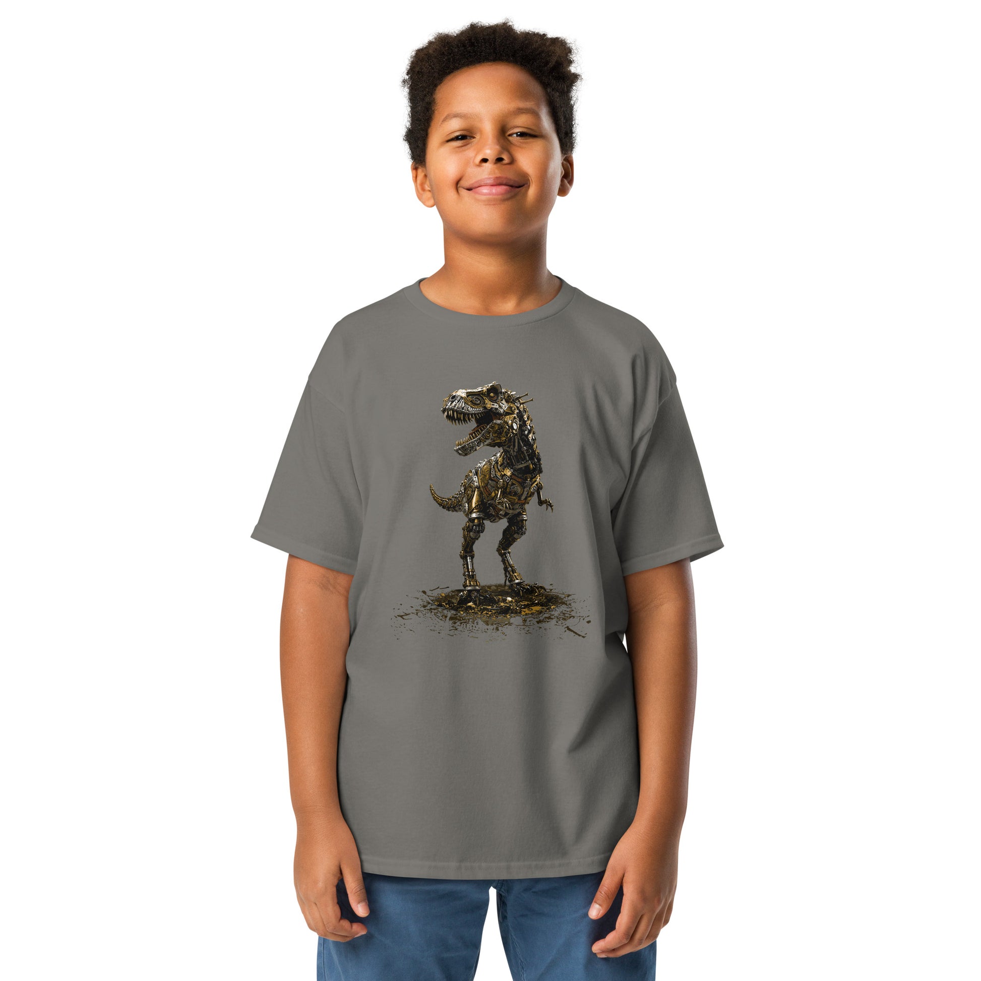 Steampunk T-rex Youth classic tee, Mechanical Tyrannosaurus