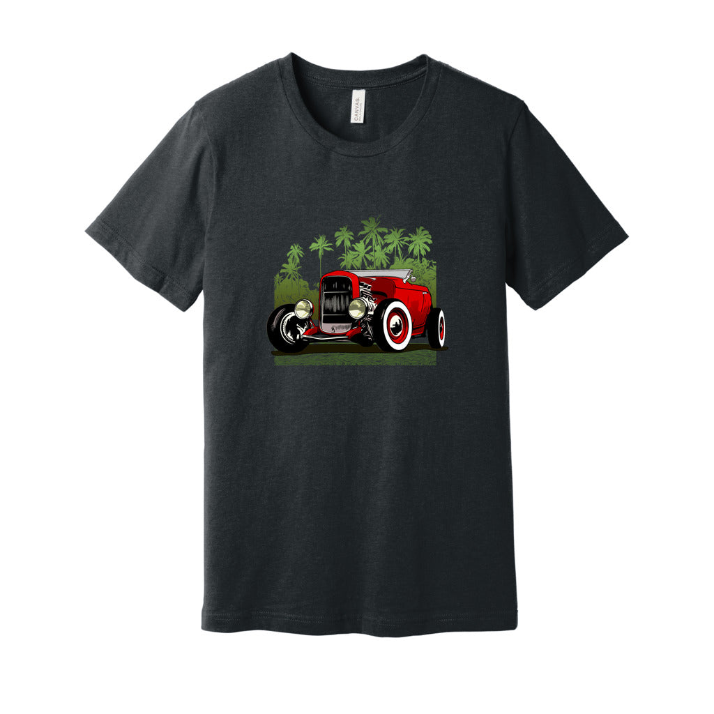 Classic 30's Hot Rod Unisex Jersey Tee Red/Green version