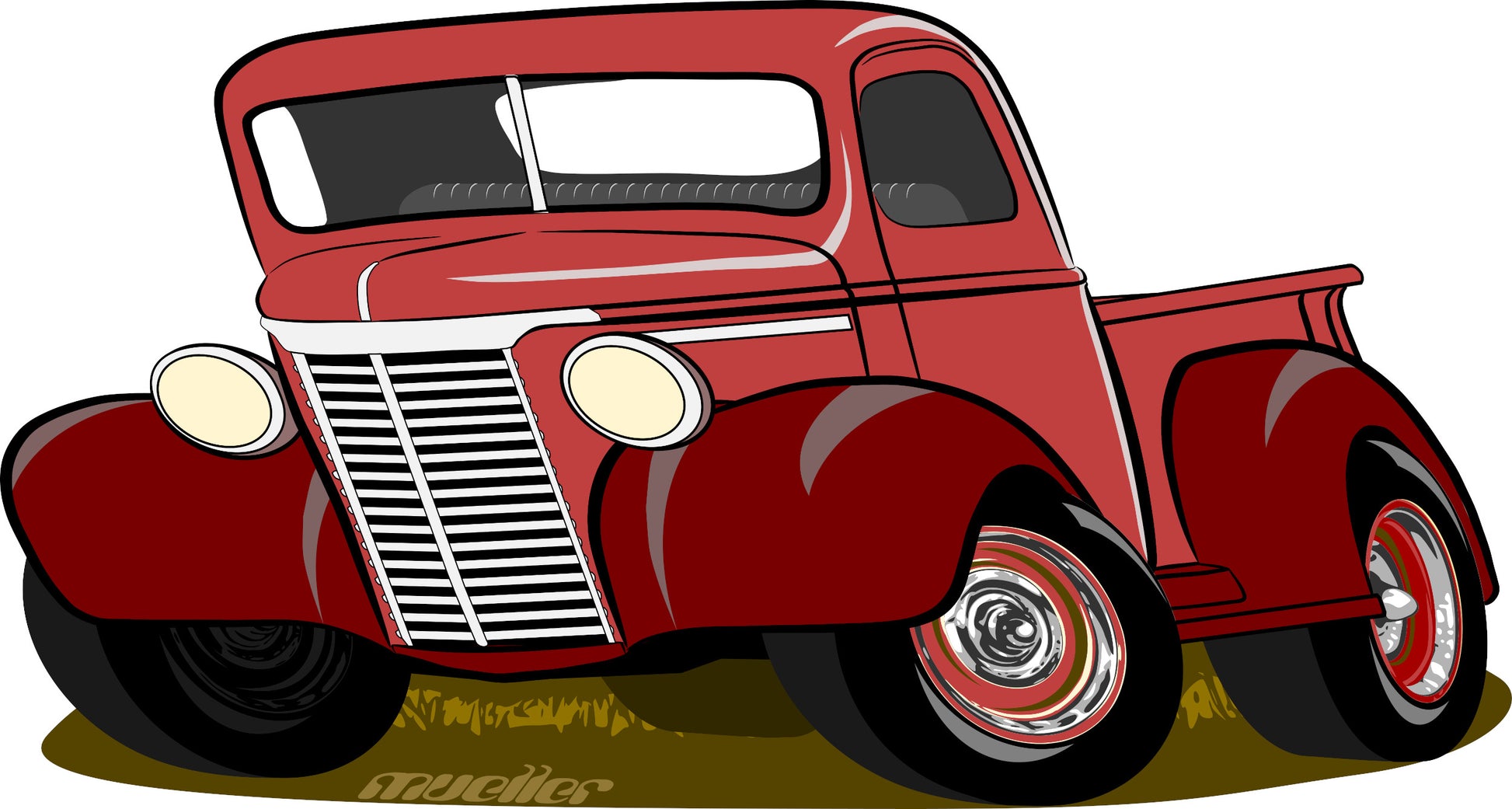 Cartoon Hot Rods Digital Download 40 chevy truck zoeysgarage.net