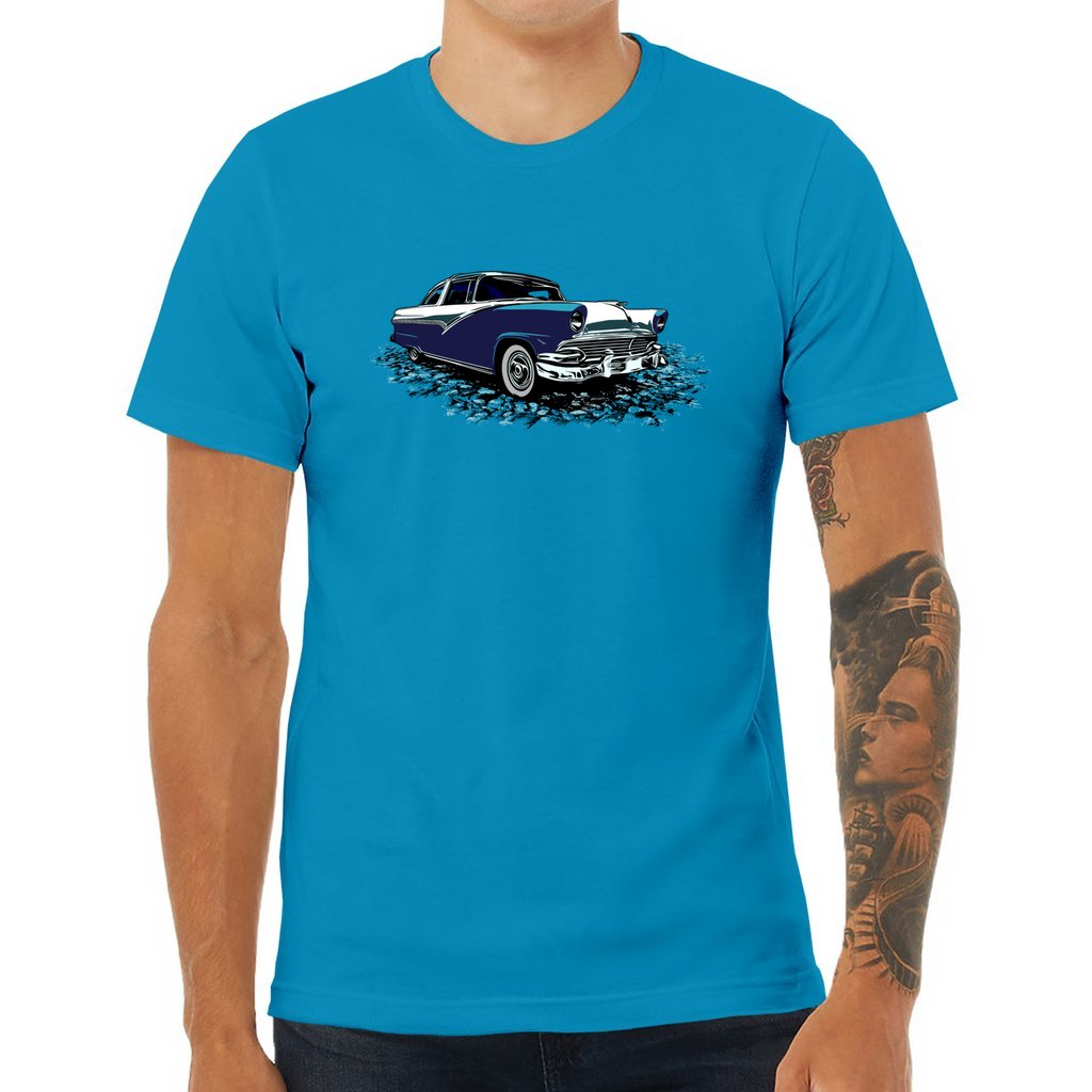 56 Ford Crown Victoria Unisex Jersey Tee , original design 1956 blue and white Crown Vic zoeysgarage.net