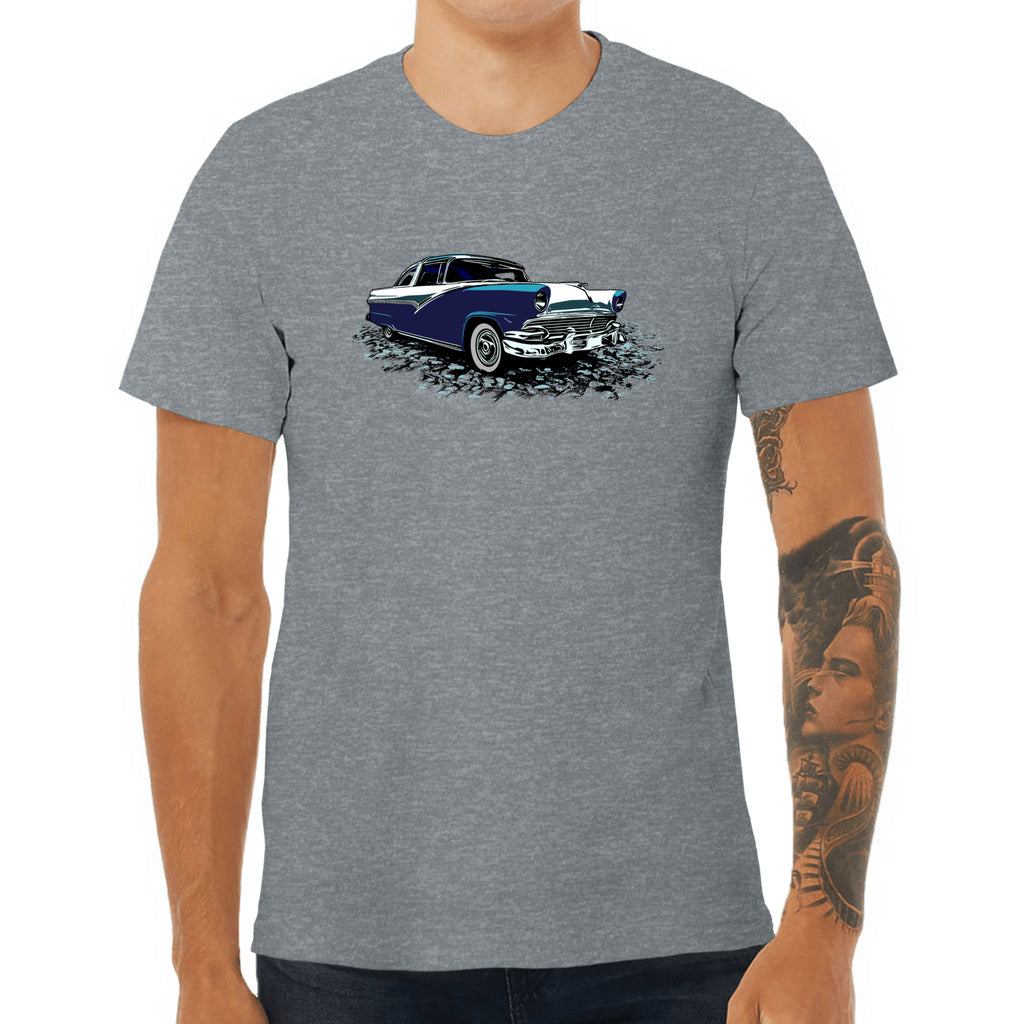 56 Ford Crown Victoria Unisex Jersey Tee , original design 1956 blue and white Crown Vic zoeysgarage.net