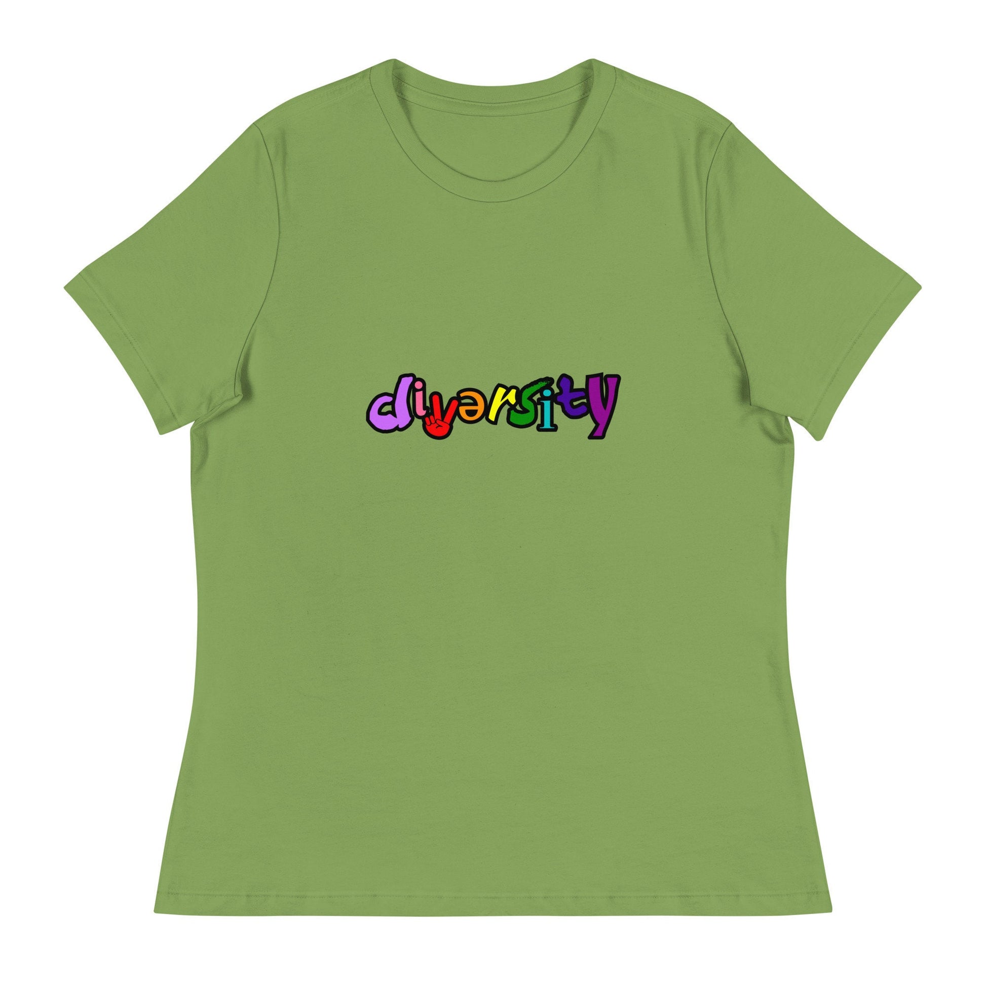 Celebrating Diversity Women's Relaxed T-Shirt with rainbow colors