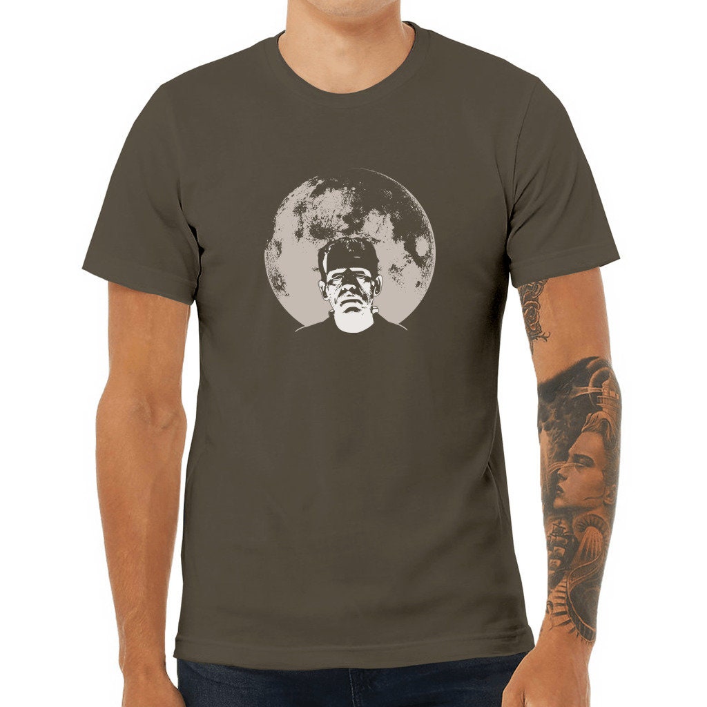 Frankenstein Moon Halloween Unisex Jersey Tee