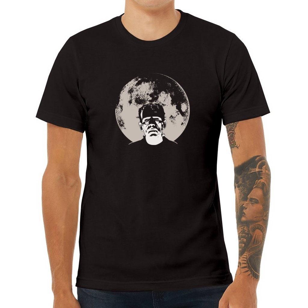 Frankenstein Moon Halloween Unisex Jersey Tee