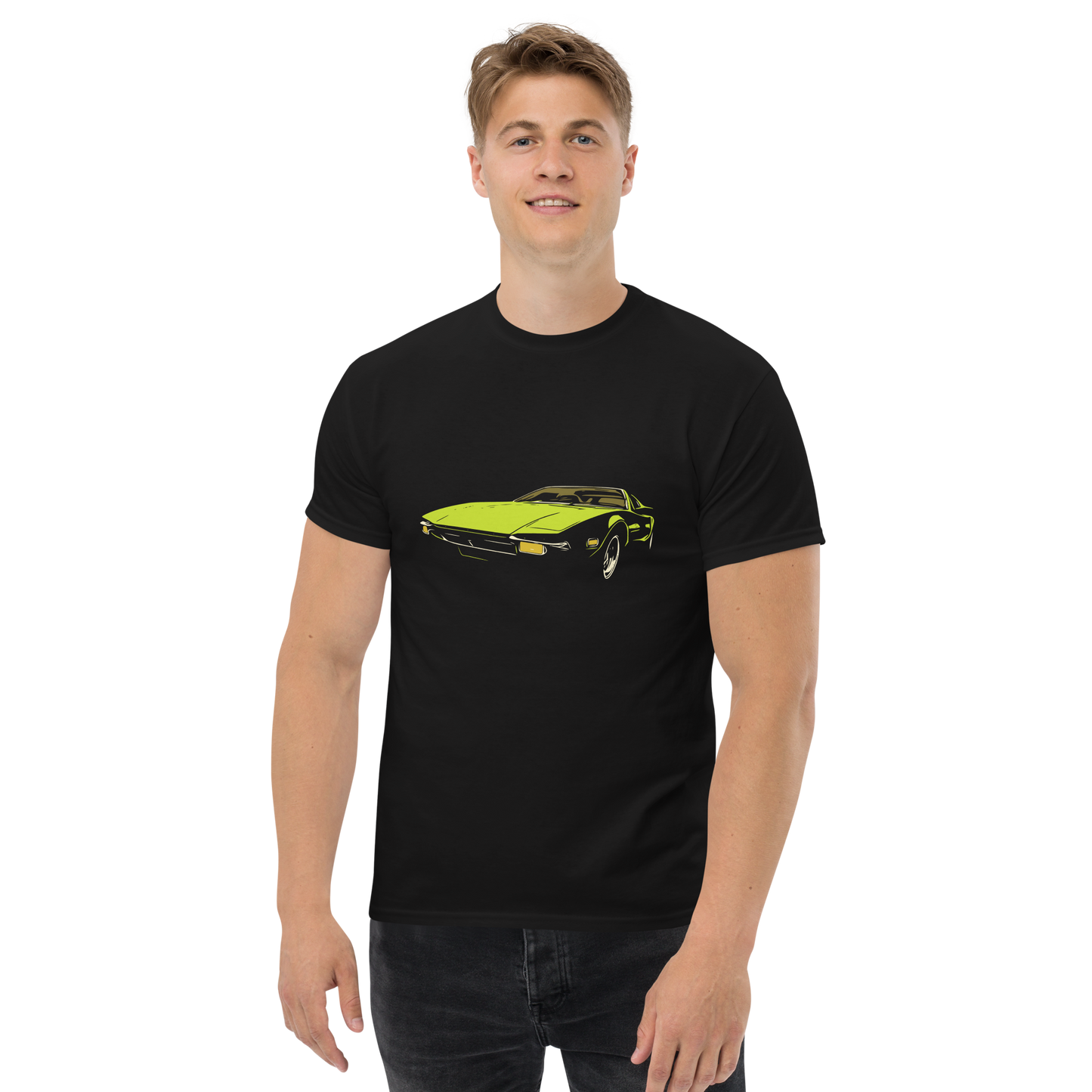 71 Pantera Men's classic tee, Lime Green 1971 De Tomaso Pantera