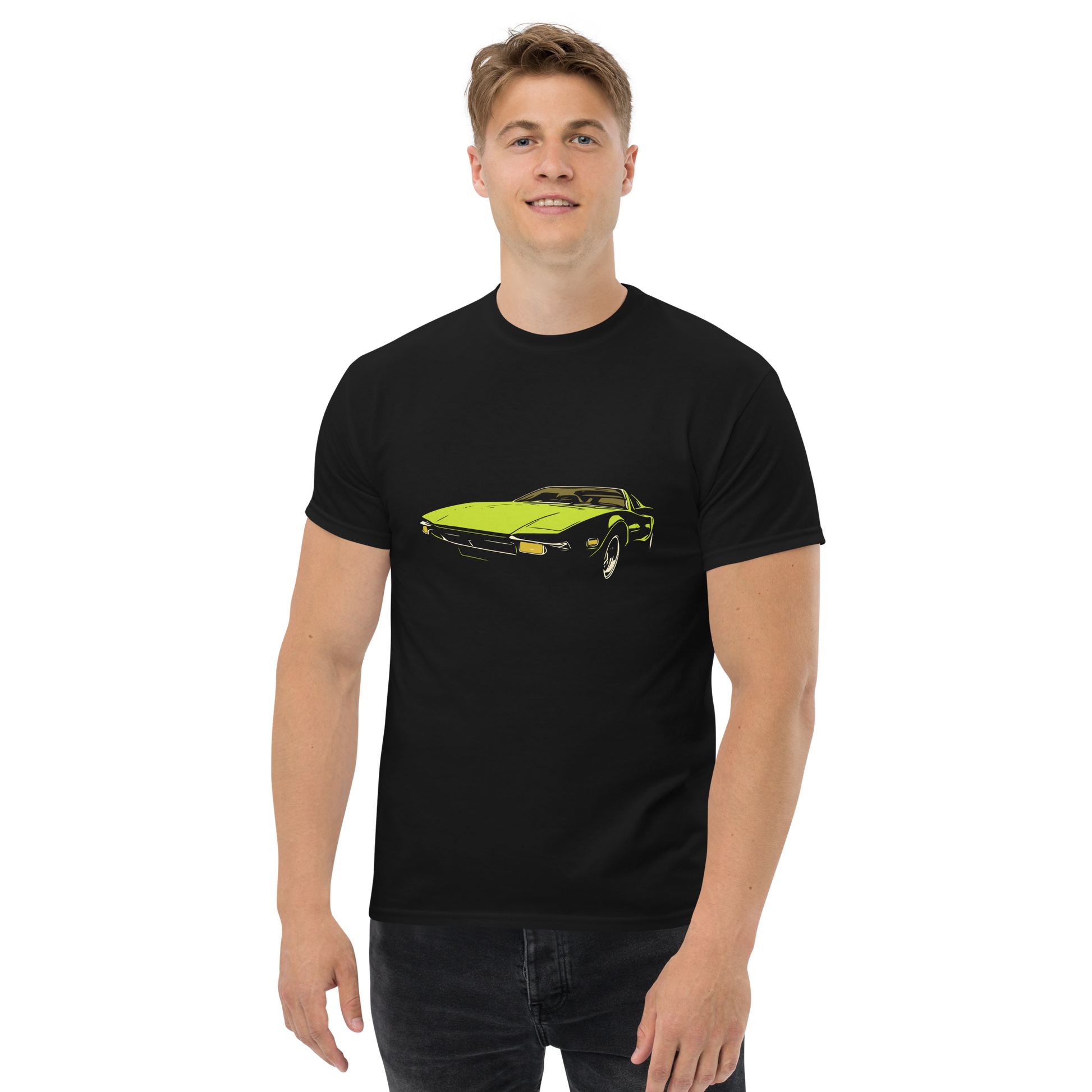 71 Pantera Men's classic tee, Lime Green 1971 De Tomaso Pantera