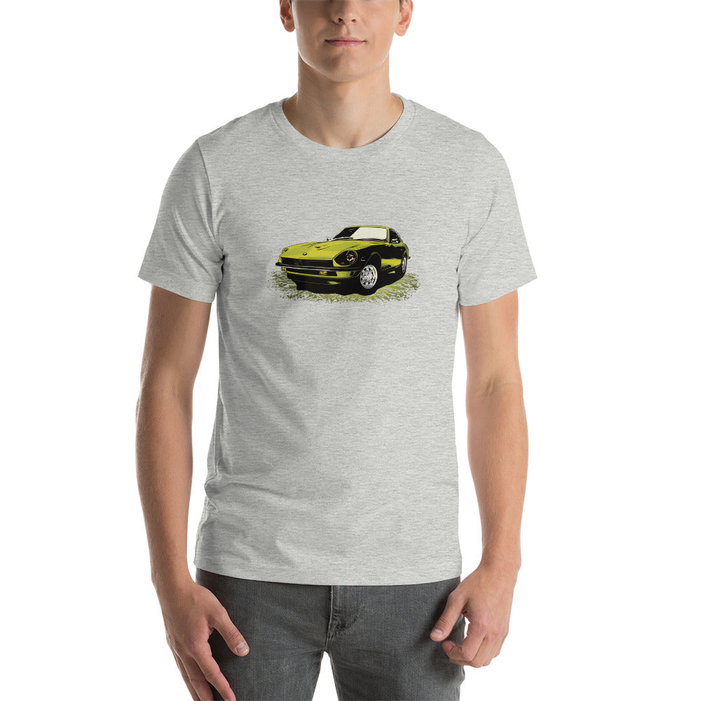 70 Datsun 240Z Unisex t-shirt, Lime Green 1970 Nissan 240 Z